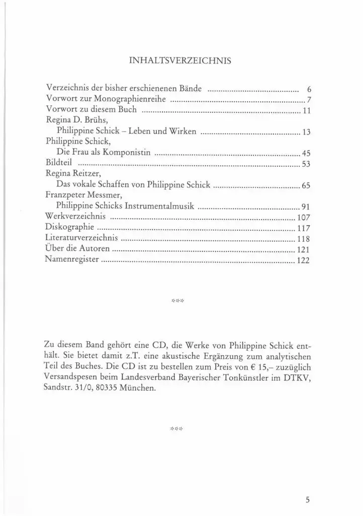 Inhaltsverzeichnis - Philippine Schick