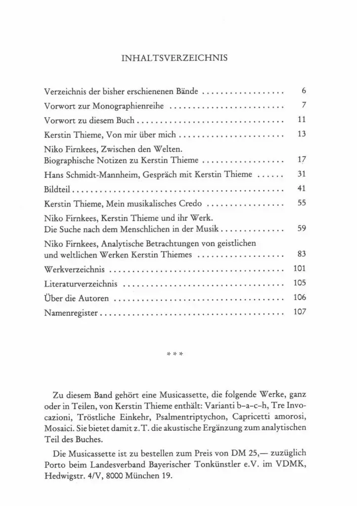 Inhaltsverzeichnis - Kerstin Thieme